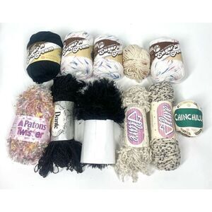 Vintage Assorted Yarn Lot Lily Sugar N Cream Berroco Flare Dante Paton 11 Rolls
